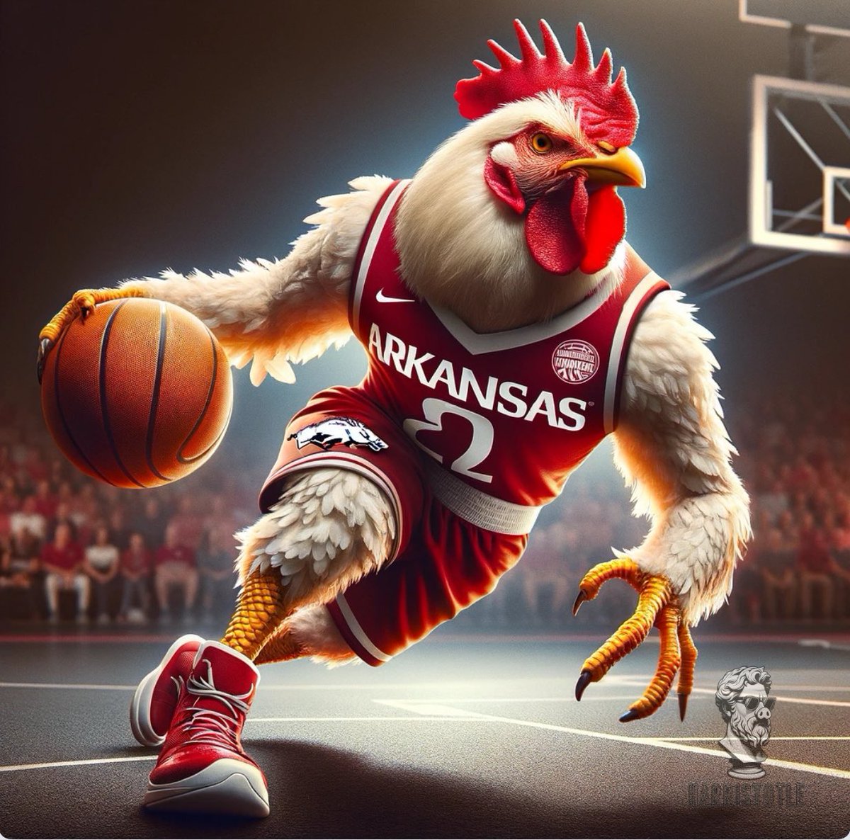 @Aaron_Torres Aaron, if “Chicken Man” is on the floor at Bud Walton Arena playing in front of 19,200 screaming Hog fans, the “Final Four” will be inevitable very soon! #WPS #GoHogs #CalArk #Razorbacks