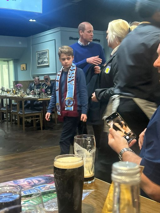 Meanwhile, William is taking his lad to a pub, no fuss