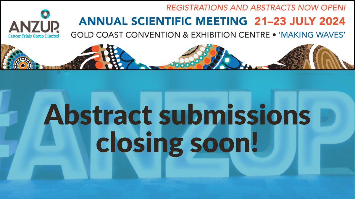 #ANZUP24 ASM - Abstract Submissions close in less than a month! 9am AEST Tuesday 7 May 2024. All the relevant information surrounding abstract guidelines and important tips can be found on our website. anzup.org.au/abstracts/