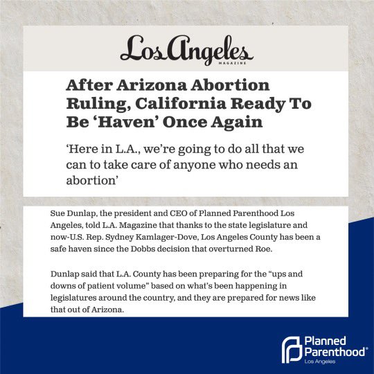 Read about how Los Angeles and California are preparing to meet the moment following the Arizona abortion ruling in @LAmag ⤵️ lamag.com/news-and-polit…