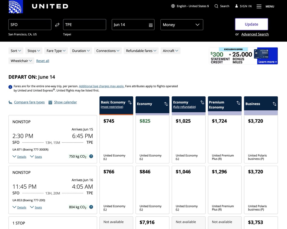 Because they want to be able to keep charging a premium. (SFO-PEK/PVG/TPE/SIN one way nonstop on the same day, even tho SFO-SIN is much longer)