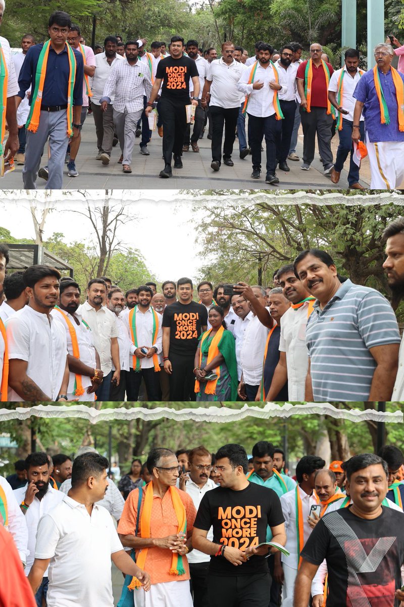 Enthusiasm for PM Sri @NarendraModi Ji & @BJP4TamilNadu's Coimbatore candidate Sri @Annamalai_K was palpable among the young & old. During a morning walk along Race Course Road, had the pleasure of engaging with first-time voters, senior citizens & many community members. Modi…