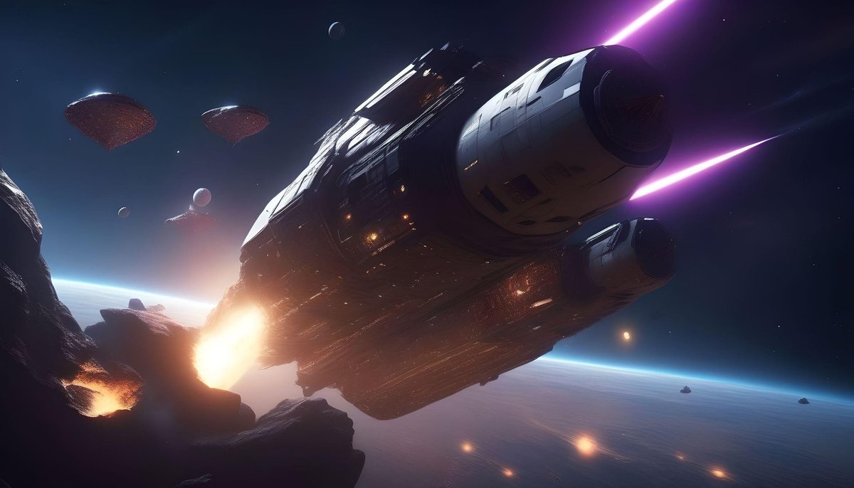 Carving a path through chaos, our heroes showcase the art of precision and unity amid a ballet of asteroids.

Check out MONE-USDT trading on OrangeX: [orangex.com/spot/MONE-USDT…] 🌟

#MoneAdventures
#AsteroidField 
#Navigators 
#SpacecraftSkills 
#TeamworkInSpace