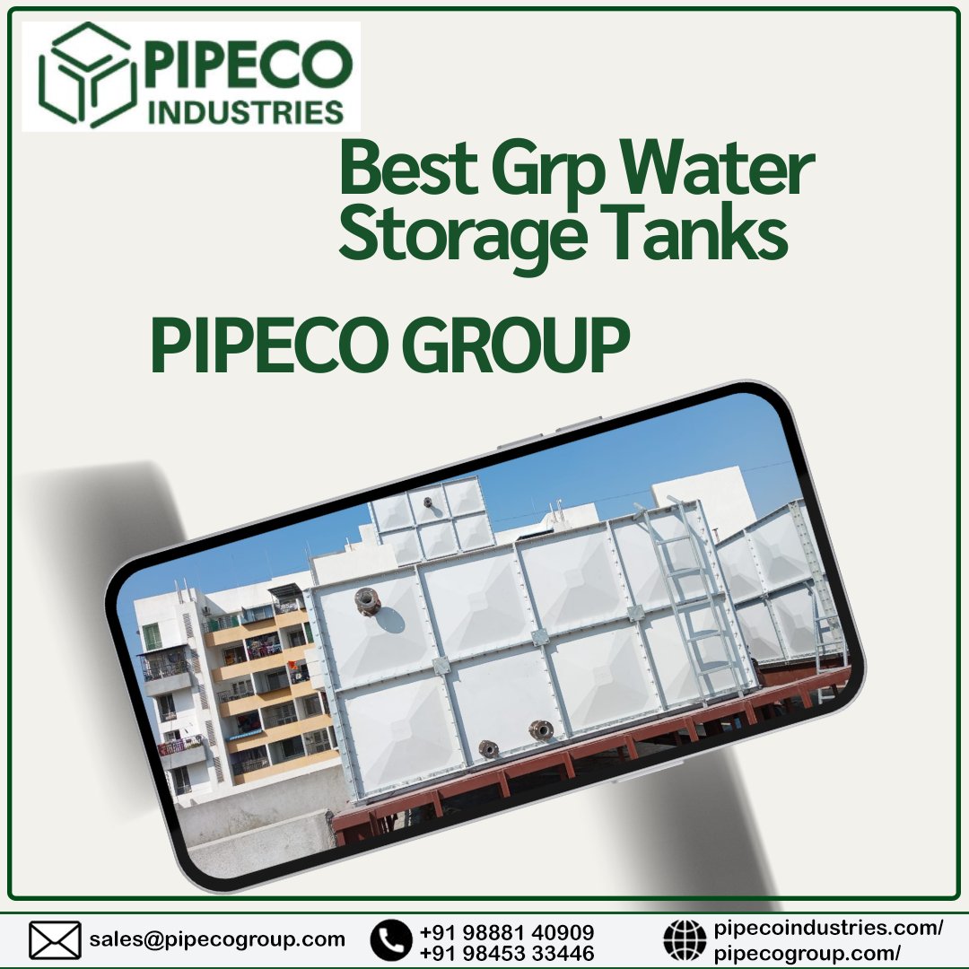 Best Grp Water Tank - Pipeco Group.

Contact us - +91 98881 40909 / +91 98453 33446
Mail id - sales@pipecogroup.com
Visit our website: pipecogroup.com

#pipecogroup #grpwatertank #GRP #grpwatertank #watertank #WaterTankInstallation #tankinstallation #manufacturing