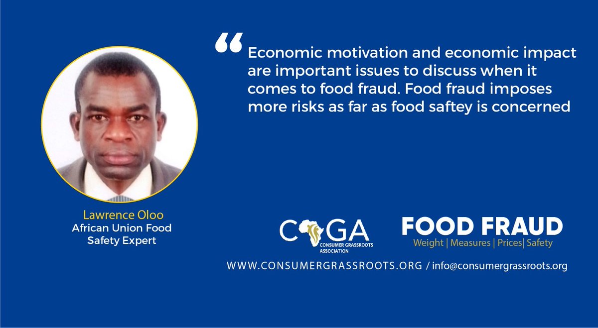 #Foodfraud imposes more risks as far as #foodsafety is concerned. @odhiswaloo @Consumers_Kenya #SayNotoFoodFraud