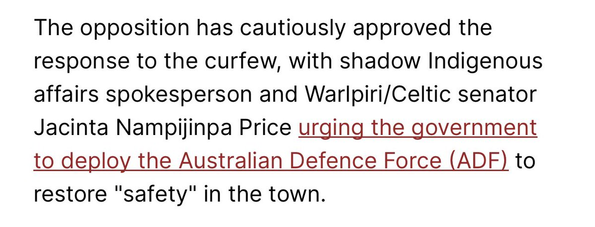 Can someone please tell Jacinta Price and the LNP that deploying ADF to the NT has been done… over and over again! Find something more creative than sending in the army or at least try to! How on earth is that ever going to build trust? It isn’t! Enough!… Taken from NIT 🖤💛❤️