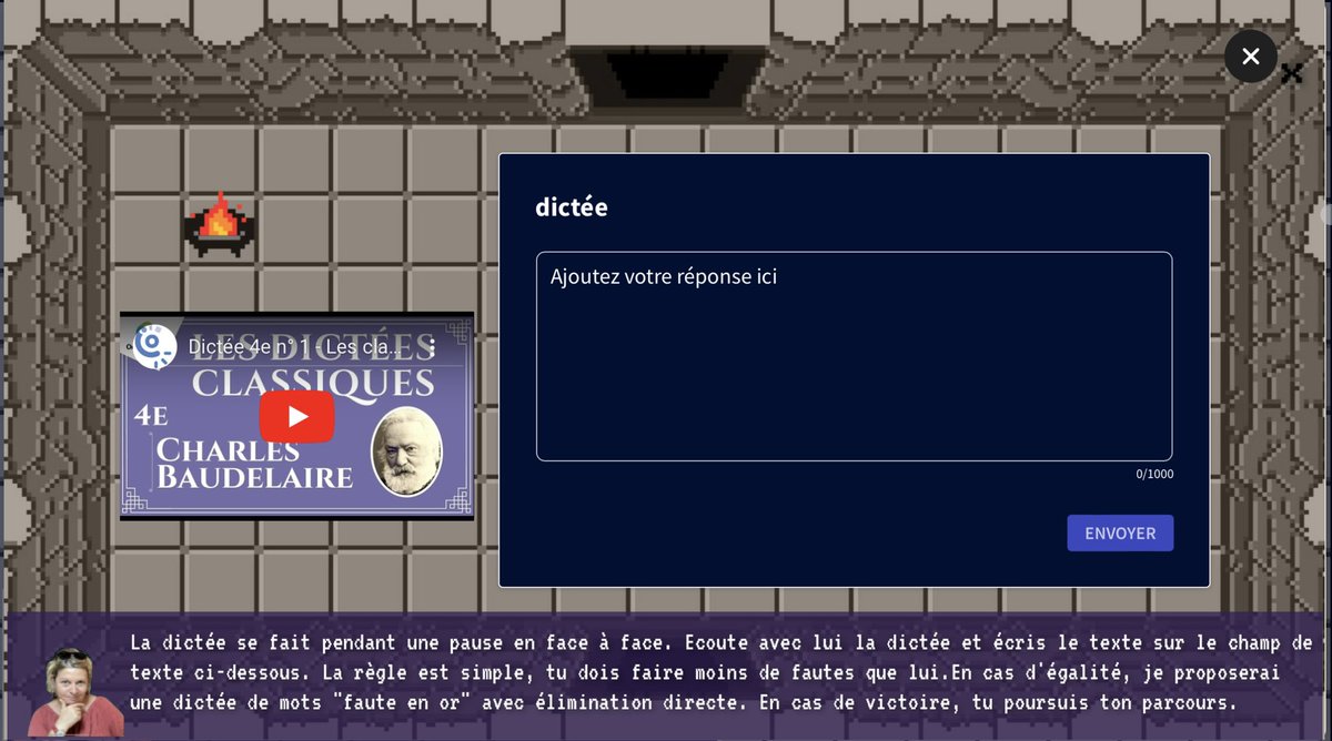 marie34's tweet photo. Une de mes dernières créations pour rendre la révision orthographique plus attractive: le monde des oubliettes. Il s‘agit d‘un site de dictées autonomes à réaliser en battle dans l‘esprit du jeu. #PE #FLE #PLC #orthographe . Comme toujours, le @genially_fr est réutilisable et modifiable. https://t.co/wsiLCsui5H