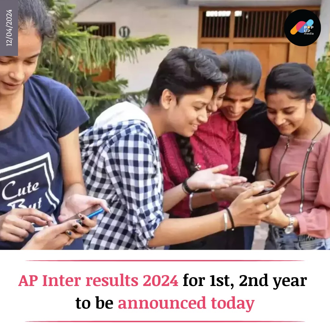 The Board of Intermediate Examination Andhra Pradesh (BIEAP) is set to announce the results for Inter 1st year (Class 11) and 2nd year (Class 12) today. Both results will be declared on April 12 at 11 am.
.
.
#CheckOut  link : resultsbie.ap.gov.in
.
.
#popupmedia  #results