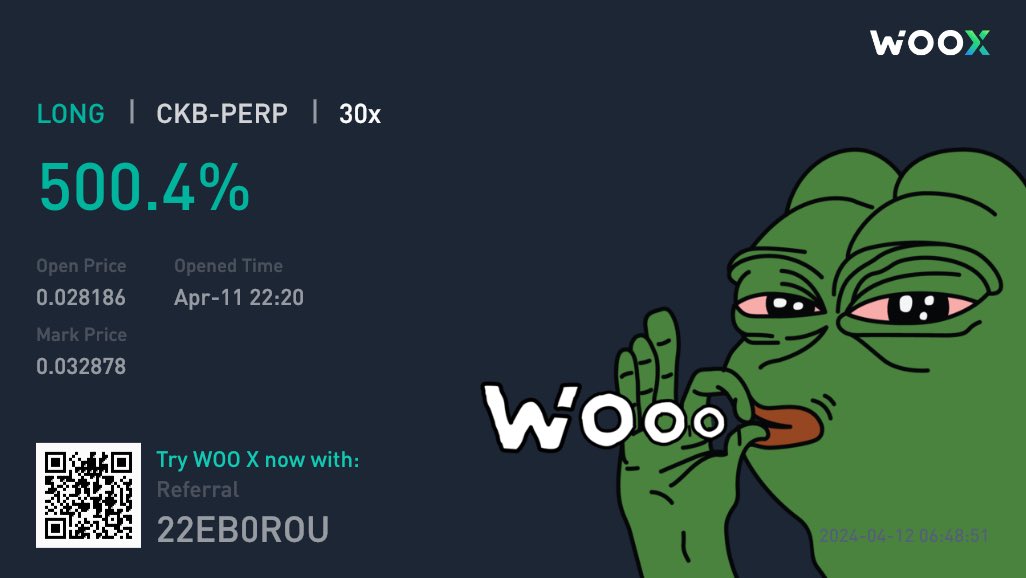 CryptoLab_NL's tweet image. What a difference a day makes $CKB thanks @_WOO_X for listing this gem