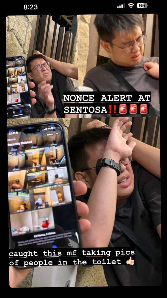 syahidsagabber's tweet photo. Creep found at Sentosa last night taking pictures of men in cubicles. If you know or find this fucker yall know what to do ya! https://t.co/3z5dyfDiu2