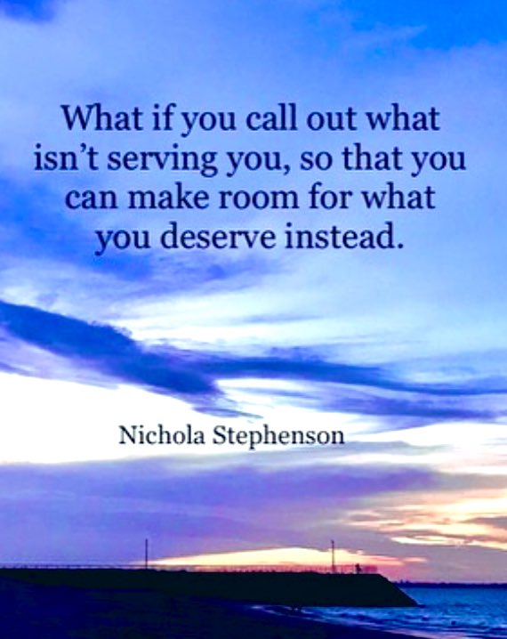 RT @nickystevo What if you call out what isn’t serving you, so that you can make room for what you deserve instead 

#positive #mentalhealth #mindset #joytrain #successtrain #thinkbigsundaywithmarsha #thrivetogether