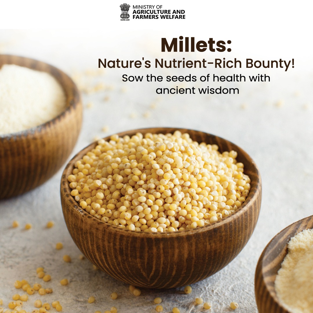 Harvesting Health: Millets, the original Nutrient-Rich cereals, cultivating wellness across generations! #IYM2023 #ShreeAnna #Nutrition #healthylifestyle