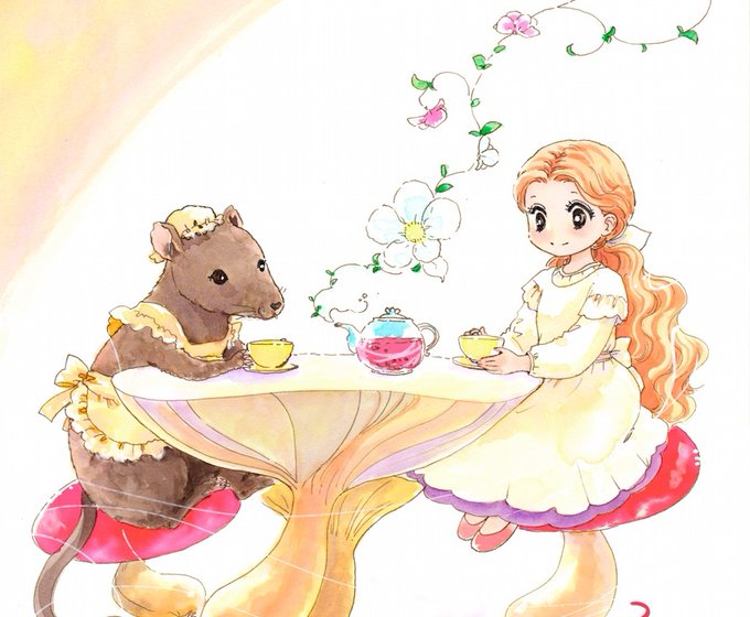 「brown hair teapot」 illustration images(Latest)