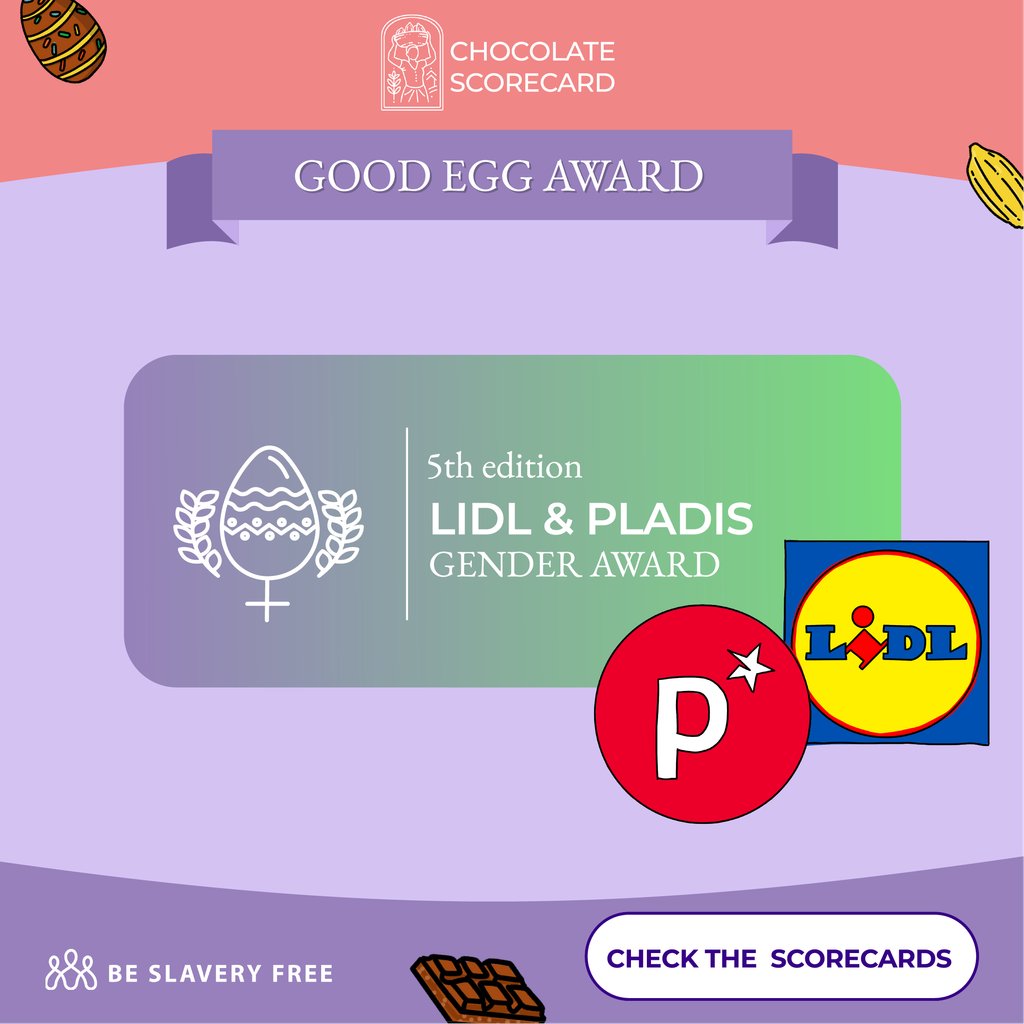 Congratulations to Lidl and Pladis, joint winners of the Gender Award for innovation in supporting females in cocoa growing. How did your favourite brand do? Find out in the Chocolate Scorecard at chocolatescorecard.com . 🍫 Like chocolate, this post is better shared!