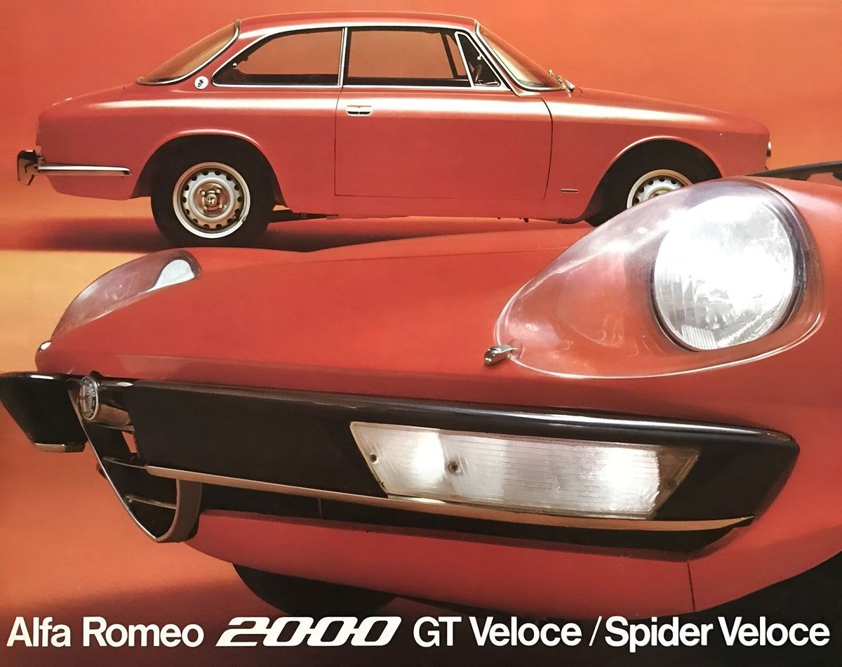 Alfa Romeo 2000 GT Veloce and Spider Veloce ❤️🇮🇹 
#AlfaRomeo #GTV #Spider #CarBrochure #AROC