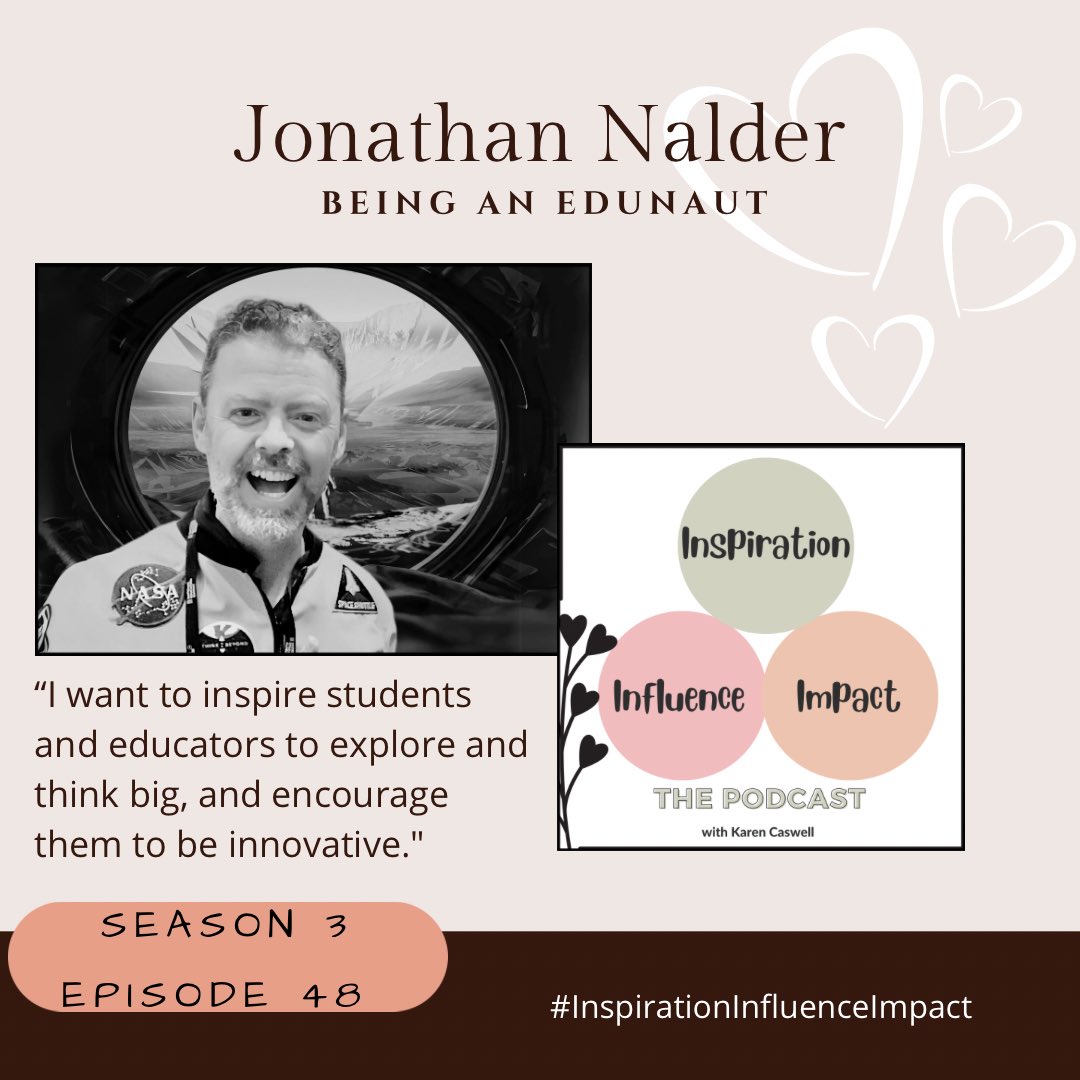 Ep 48 guest Jonathan Nalder @jnxyz shares his creative journey in education as a digital technologies and STEM innovator, and his mission to inspire as an ‘Edunaut’. Listen on your preferred platform 👉🏼 linktr.ee/KarenCaswell #authenticityinedu #inspirationinfluenceimpact