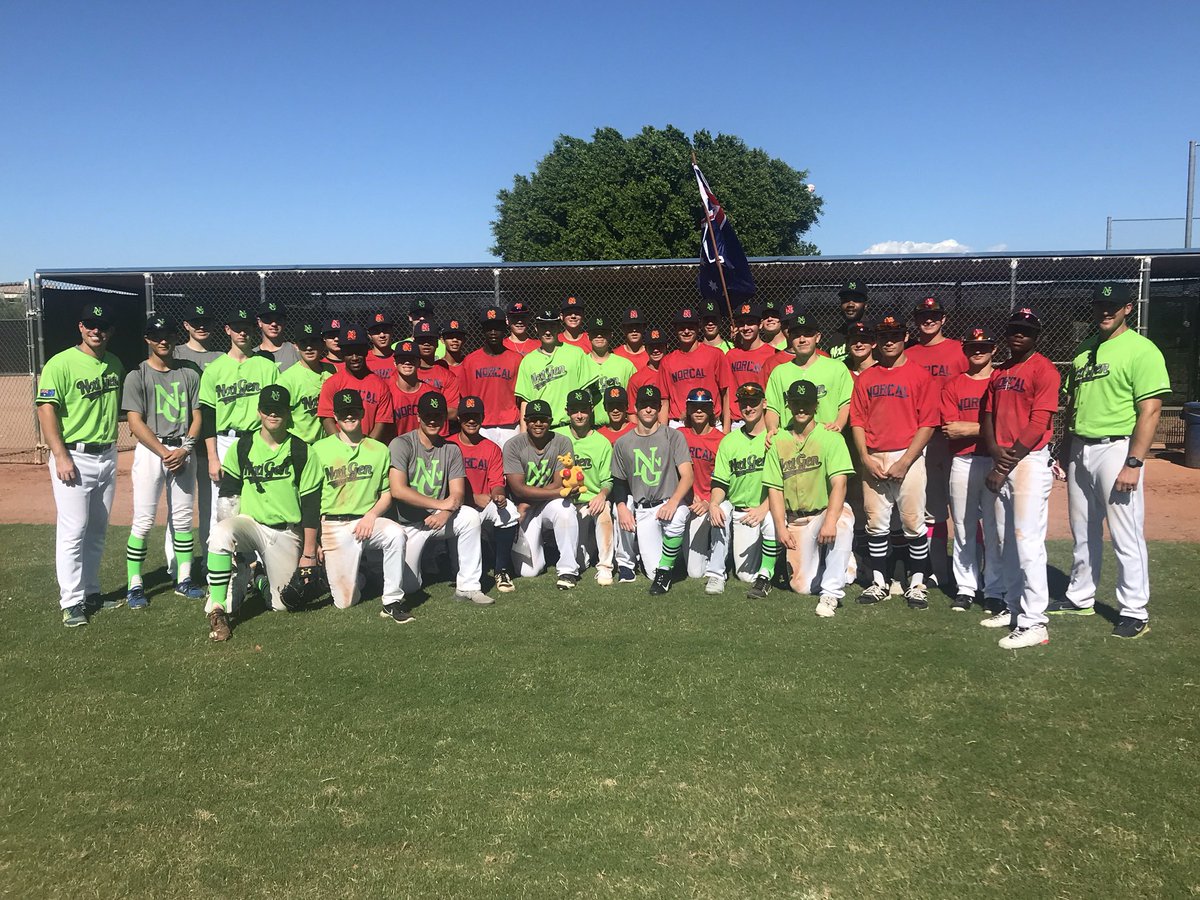 iPhone has an interesting deal where just ran the pictures pop up. This is one of my favorites with our friends Ryan Rowand Smith and Ty’relle Harris coaching the Next Gen team from Australia that we played against at the AZ fall classic. @NorCalBaseball