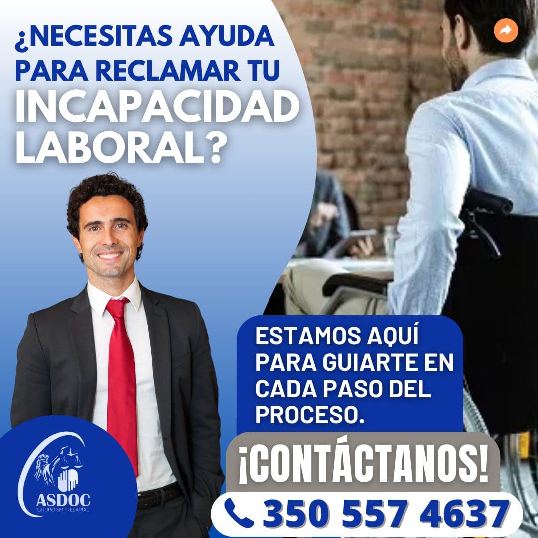ASDOC10's tweet image. si el sistema de salud, riesgos laborales o pensional te niega tus incapacacidades contactanos con gusto analizaremos tu caso  ws 350 5574637