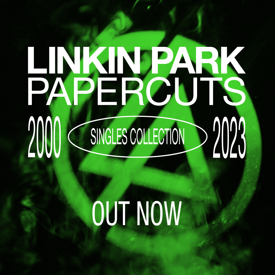 linkinpark's tweet photo. 🟢 Papercuts - Singles Collection (2000-2023) is out now. 
Head to https://t.co/TvJmFKe1ah 
#Papercuts #FriendlyFireLP #QWERTY https://t.co/RyN2JiJx1R