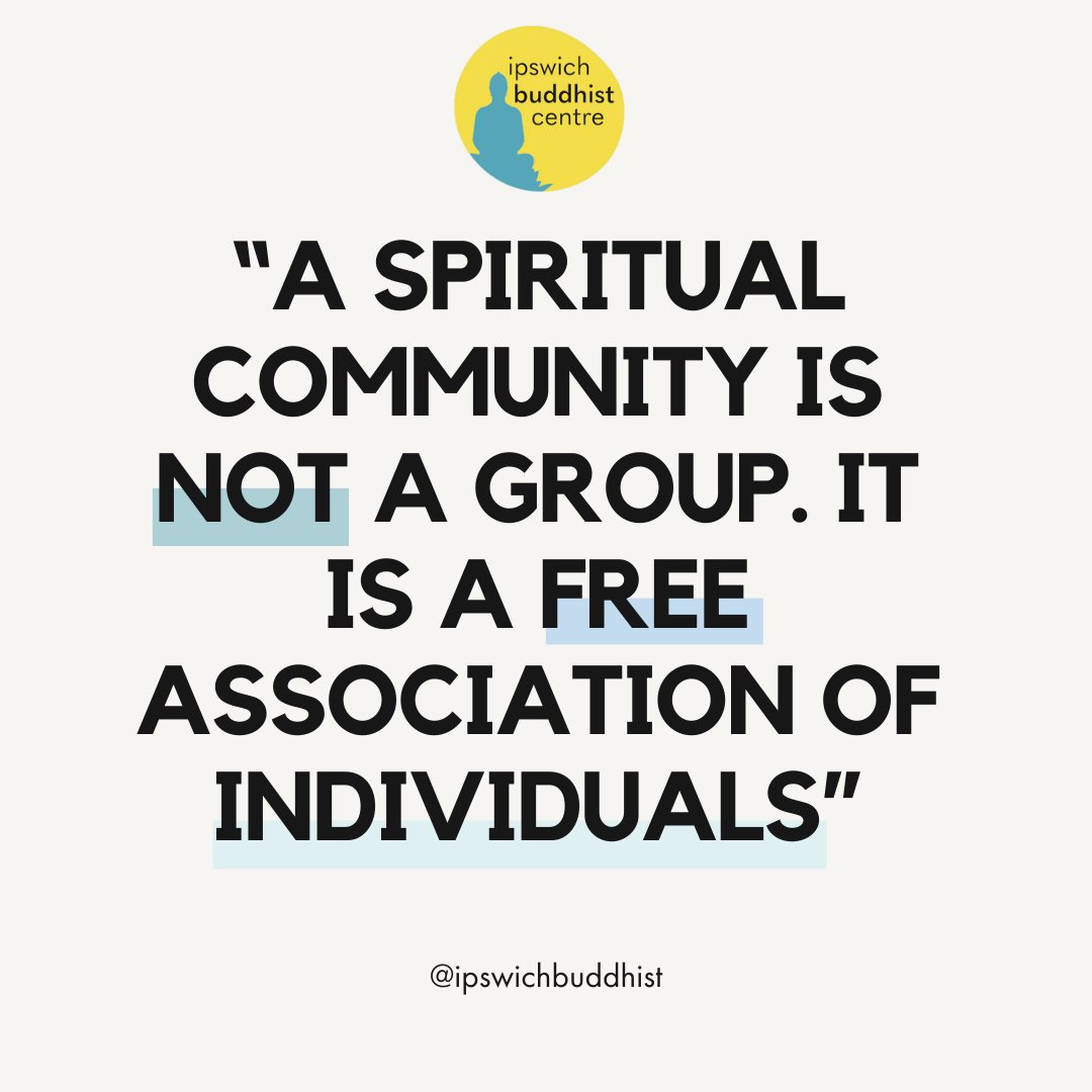 This quote is from Sangharakshita’s 
What is the Sangha? 

It expresses its central message. 
But what does it mean to be an individual? Full ideas on instagram. 

#ipswichbuddhist #buddhism #ipswich #inipswich #ipswichsuffolk #suffolk #meditate #triratna  #sangha #ethics