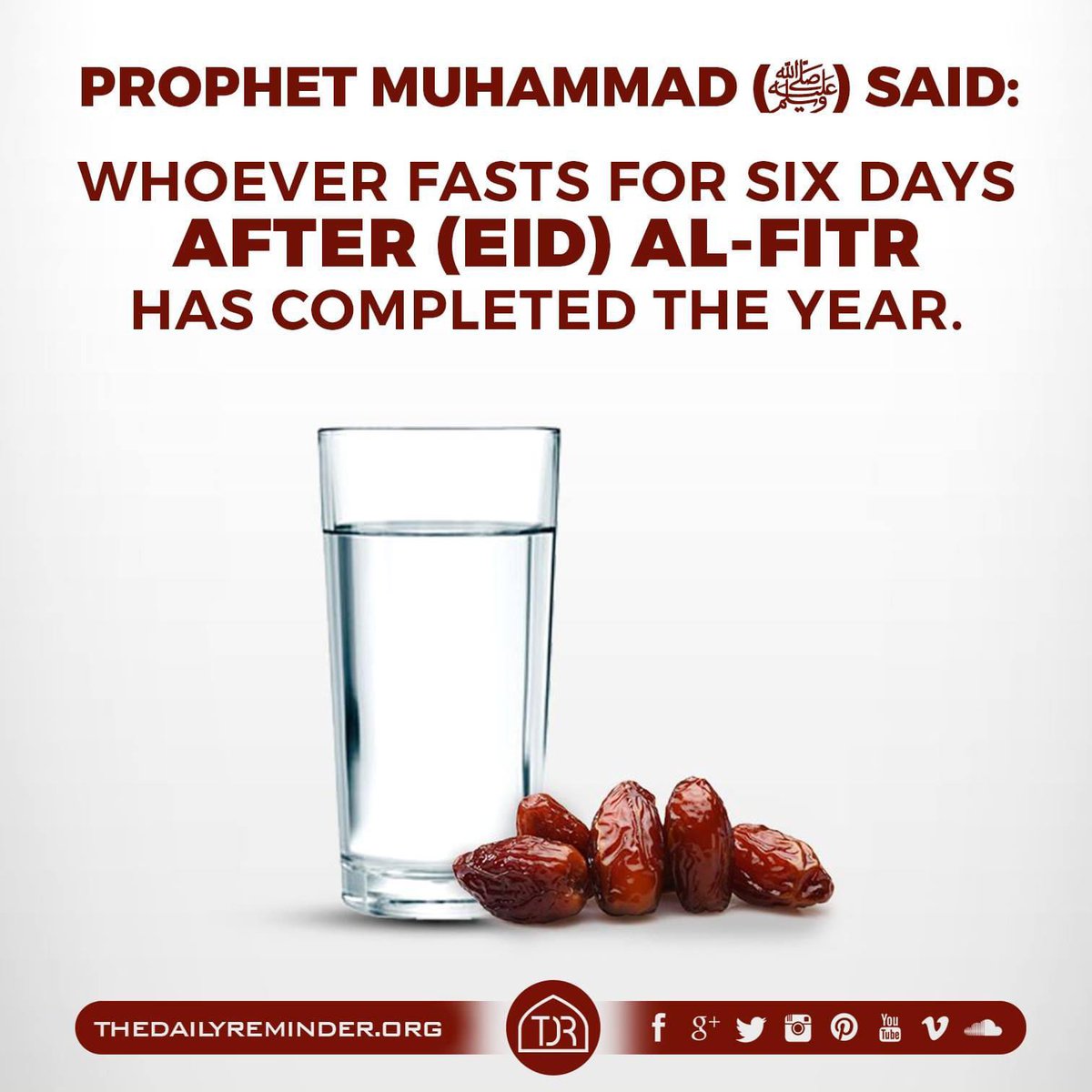 29 OR 30 DAYS OF RAMADAN FASTS + 6 DAYS OF SHAWWAAL FASTS = REWARD OF FASTING THE WHOLE YEAR OR 365 DAYS. Explanation: All good deeds are multiplied 10 times in reward, so: 1 fast = Reward of fasting 10 days. 30 fasts of Ramadan = Reward of fasting 300 days. 6 days of fasting…