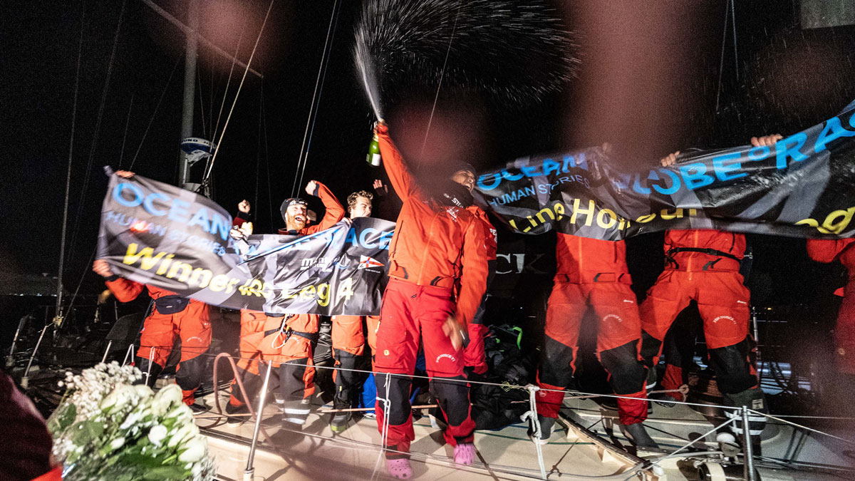 For the second time, the crew of Pen Duick VI, led by Marie Tabarly, have taken line honours in the @oceangloberace But will it be enough to win overall? trib.al/LoFW41Y