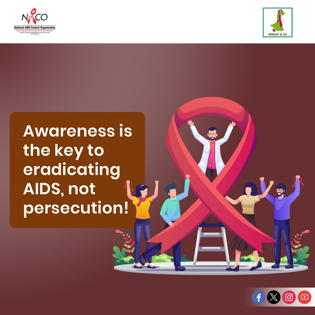 Eradicating #AIDS requires awareness, not persecution. Support those affected, and prioritize education and compassion in our fight against HIV/AIDS.
#hivaids #HIV #hivprevention #hivawareness #wbsapcs #hivpositive #aidsawareness #hivtesting #HIVFreeIndia #IndiaFightsHIVandSTI