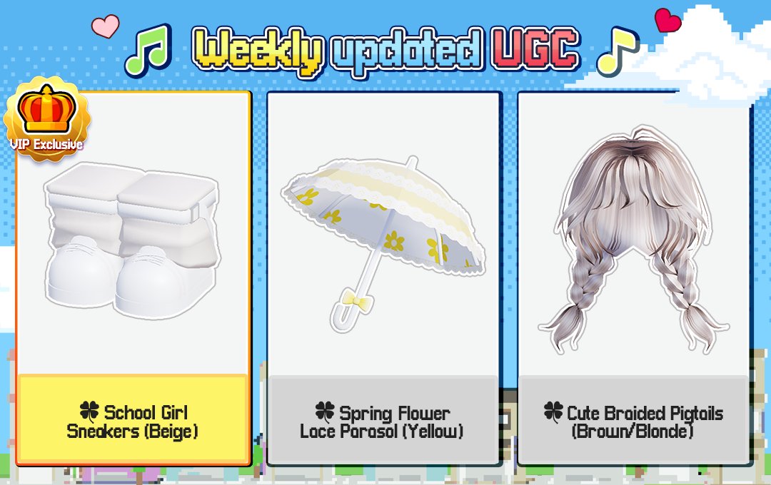 ✨Weekly UGC Update✨
New items have been updated for Dance For UGC! Check them in the Game now! 

🎮Game : roblox.com/games/15792006…
👾Discord : discord.com/invite/naEt9XZ…
🍀Group : bit.ly/3O4r28U

#Roblox #RobloxUGC #FreeUGC #DanceForUGC