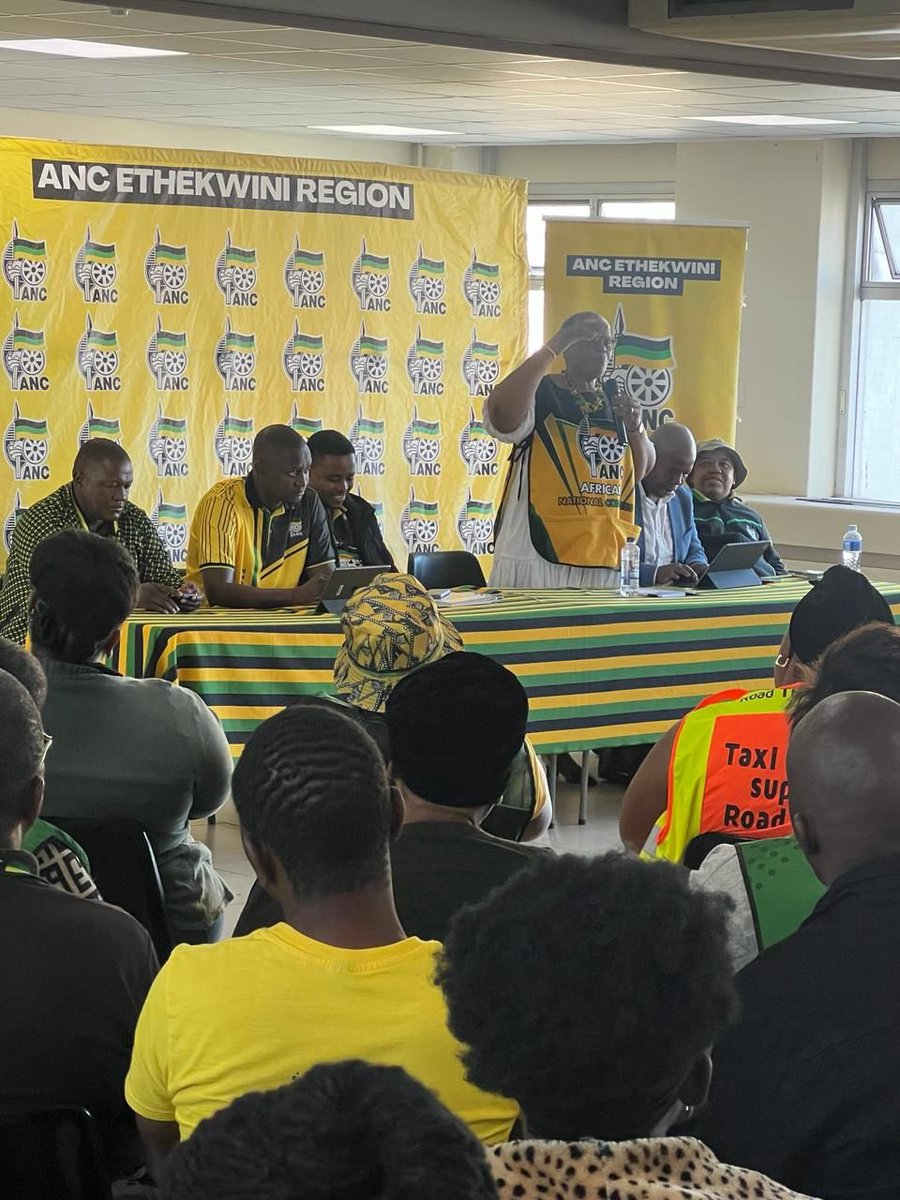 #ANCKZN EThekwini Regional Chairperson #ZandileGumede yesterday addressed the party’s structures. The party has been facing alot of people’s in the region due formation of MK. She addressed the Top 5’s of all branches. #sabcnews