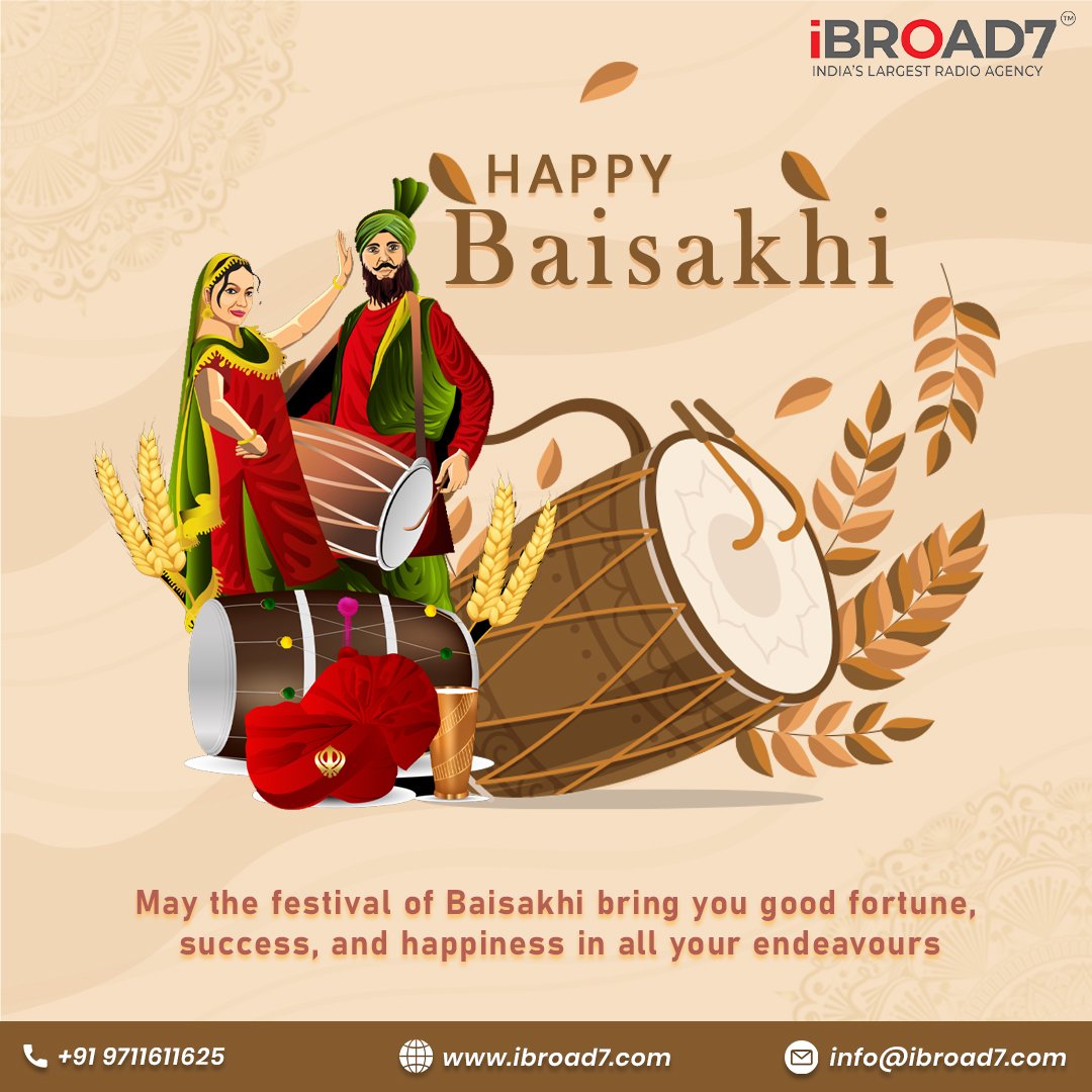 ibroad7comm's tweet photo. Wishing you a harvest of happiness and prosperity this Baisakhi! May the vibrant colors of the festival fill your life with joy and abundance. Happy Baisakhi to you and your family! 🌾🎉
#iBroad7 #iBroad7communications #Baisakhi #HarvestFestival #HappyBaisakhi  #PunjabiFestival https://t.co/611YLtJxfN