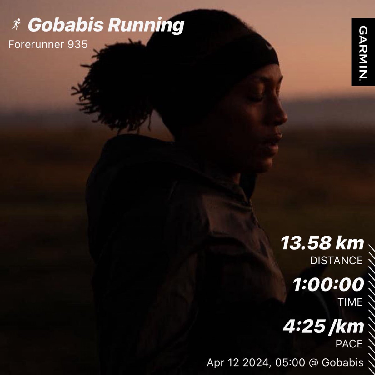 #beatyesterday #garmin Friday Morning Moderate to Hard Tempo Session in Gobabis Namibia. 🇳🇦. We begin again. #RunRestRepeat #FeelTheBurn #RunningWithTumiSole #IPaintedMyRun #SiyasebenzaAsidlali #BonaSenzani #RunningWhileBlack #FetchYourBody24