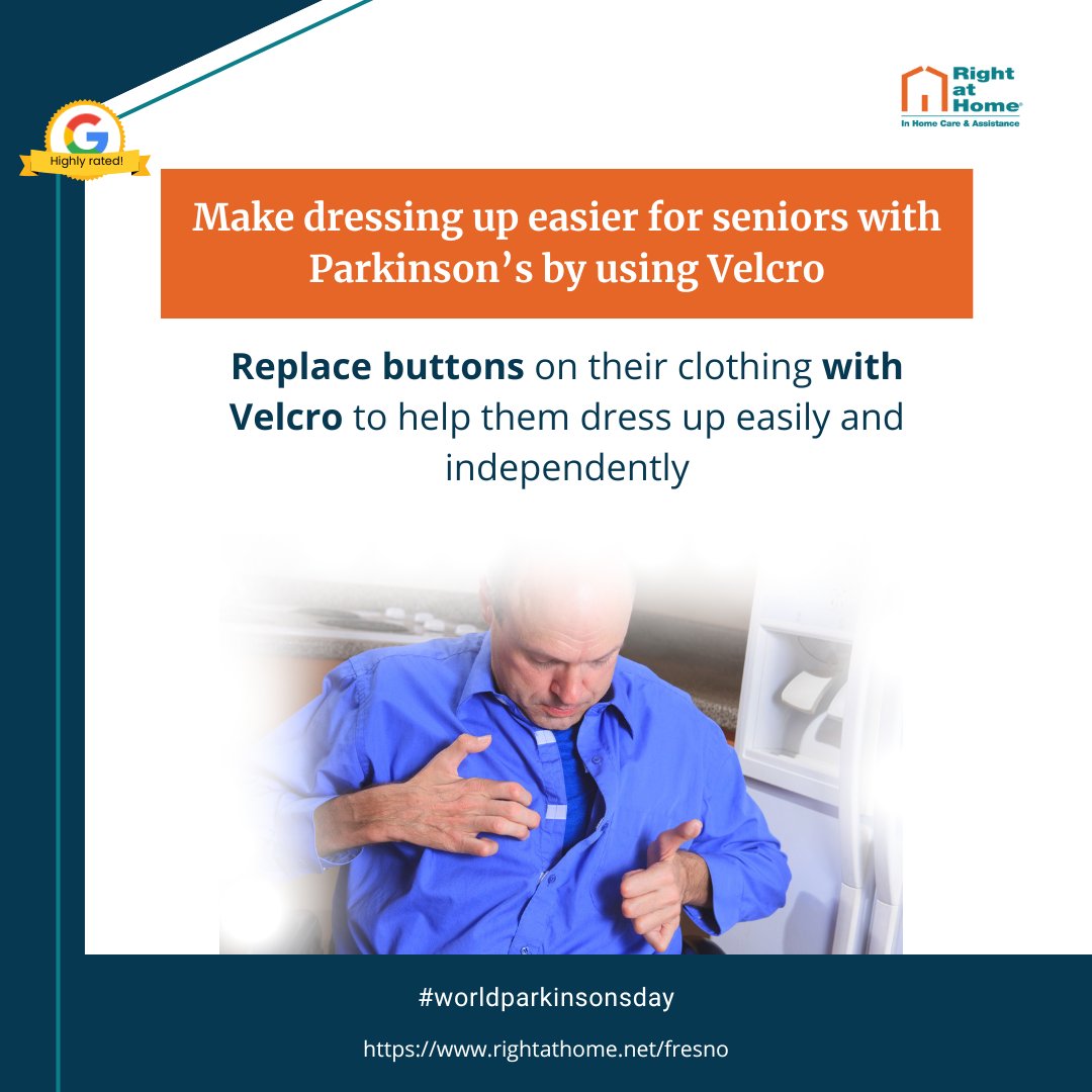 #seniors  with #Parkinsons  can face several challenges in their daily life due to tremors and stiffness in the body. #caregivers  can make life easier for them by using this #Smart  tip.
#HealthTips #velcro #Clothing #ParkinsonsAwareness #WorldParkinsonsDay #April11