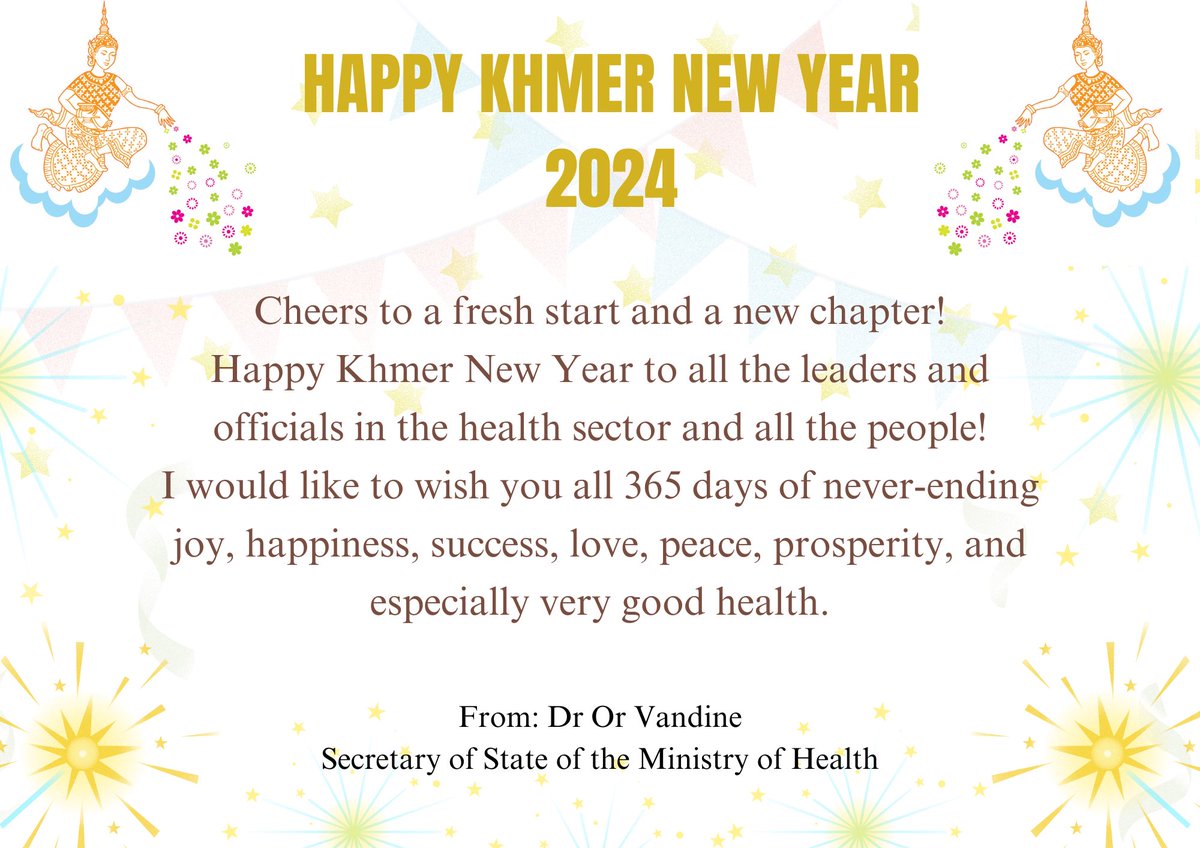 Happy Khmer New Year 2024 to everyone! Be healthy, prosperity and success in whatever you wish to do!