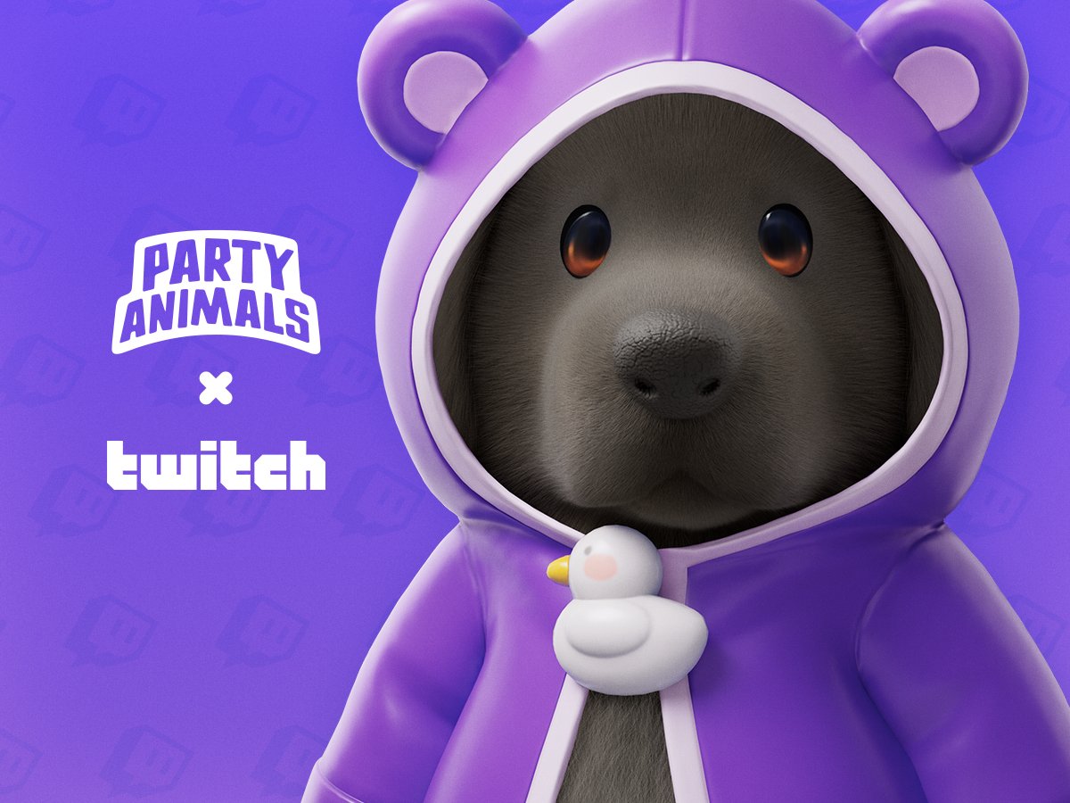 Watch Party Animals live stream on Twitch during 4/18/2024 08:59 - 5/2/2024 08:59 (PT) and unlock the Purple Raincoat Fluffy outfit! For more information: partyanimals.com/twitch-drops #PartyAnimals #Steam #XboxGamePass