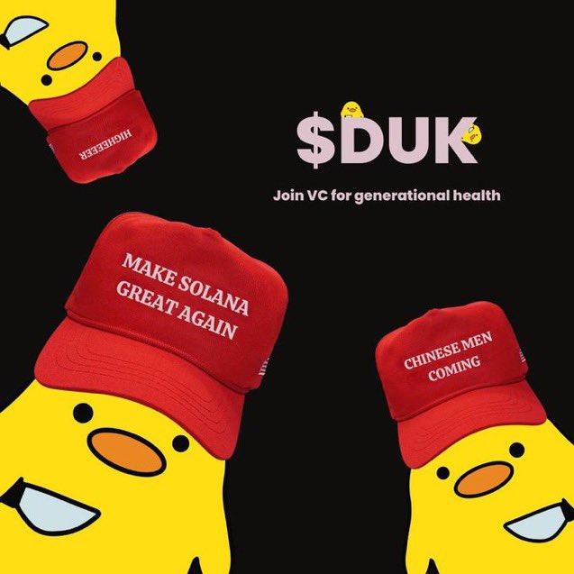 dukfuksonsol's tweet photo. Make Solana great again https://t.co/jKEyAvN73u