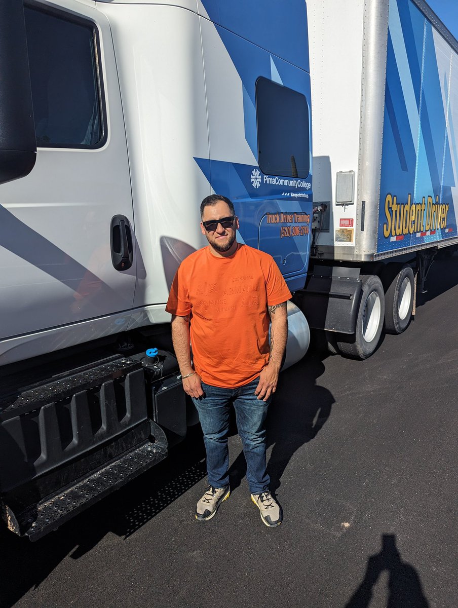PCCTruckDriver's tweet image. Congratulations to Jesus P. for passing his Class A #CDL today. Jesus upskilled to drive for his current place of employment. Way to go, Jesus and thanks for choosing Pima. We appreciate it! #PimaCCWorkforce #studentsuccess