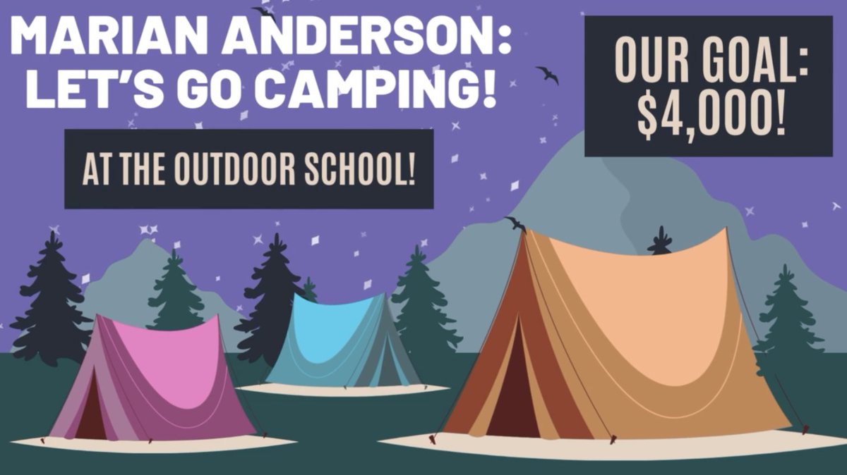 Happy FUNDamentals Friday! Dive into the great outdoors with Marian Anderson Neighborhood Academy as we embark on an educational expedition: 'Let's Go Camping at The Outdoor School!' Ignite a love for outdoor learning and create unforgettable adventures: givecampus.com/kzqlnk