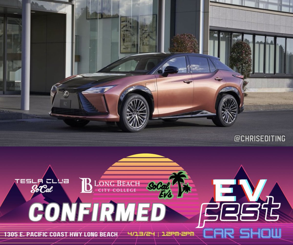 UP NEXT: This Lexus RZ 300e 🔥

EV Fest | Saturday | 4.13.24 #EVfest