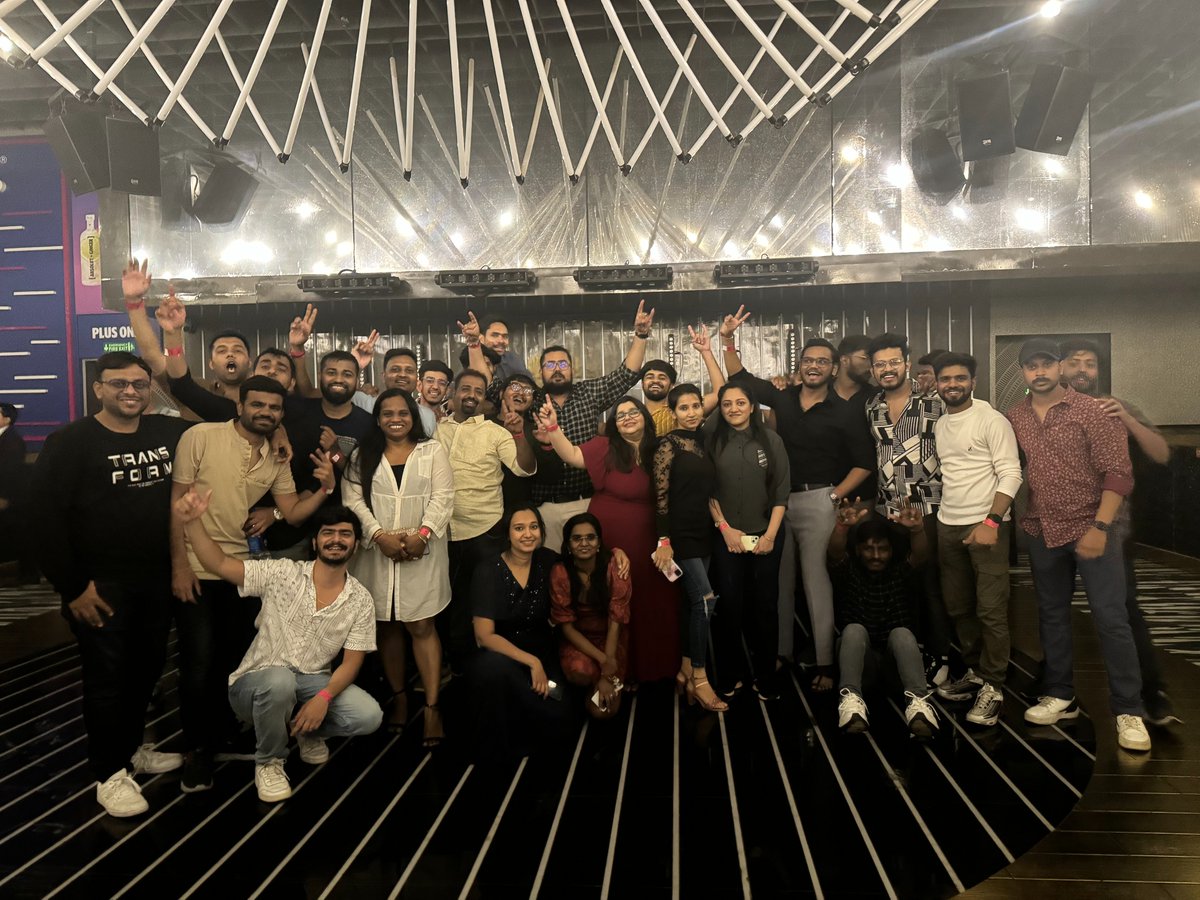 Indusface's tweet photo. Our Managed Security Services and Client Services teams came together for a day of fun and some change 🤝.
#teambonding #companyfun #enjoyment #employeeengagement #funatwork #worklifebalance #managedsecurityservices #officefun #workplacefun #happy #apptrana #indusface https://t.co/lfIIq3C4Rc