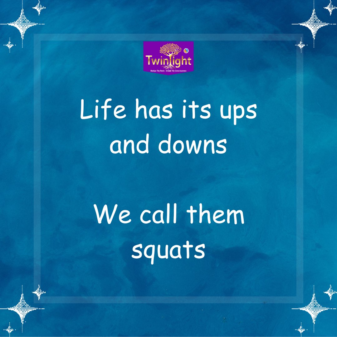 Friday Fun!

#life #up #down #we #call #squats #laugh #funda #people #positive #optimistic #enjoy #bliss #believe #oneself #fun #friday #philosophyofthinking #powerfulthoughts #regainlostartofthinking #twinlightconsultants