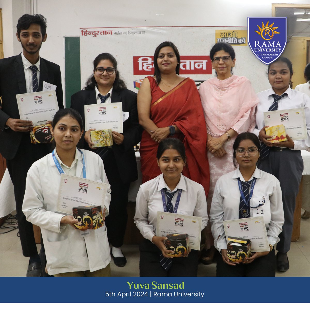 🎓Yuva Sansad at Rama University, Kanpur! Students dive into meaningful discourse on socio-political issues with Hindustan Newspaper. #YouthEngagement #RamaUniversity #HindustanNewspaper #KanpurEvents #StudentVoice #EducationalDialogue #YouthLeadership #FutureDebate