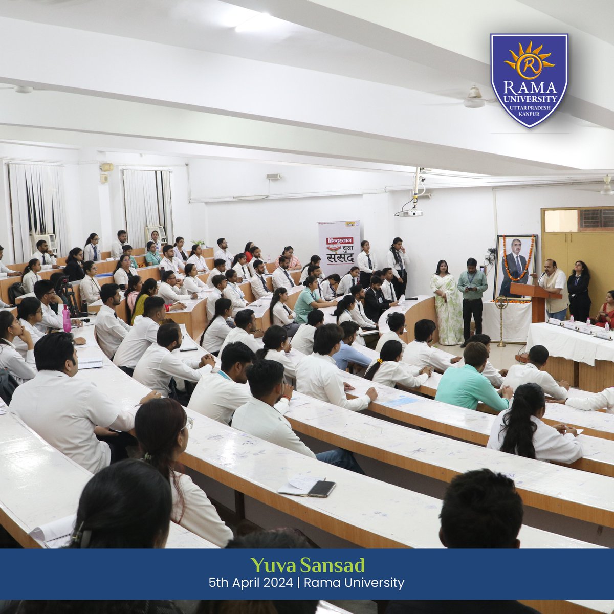 RamaUniversity's tweet photo. 🎓Yuva Sansad at Rama University, Kanpur! Students dive into meaningful discourse on socio-political issues with Hindustan Newspaper.
#YouthEngagement #RamaUniversity #HindustanNewspaper #KanpurEvents #StudentVoice #EducationalDialogue #YouthLeadership #FutureDebate https://t.co/6XfQvAipLE