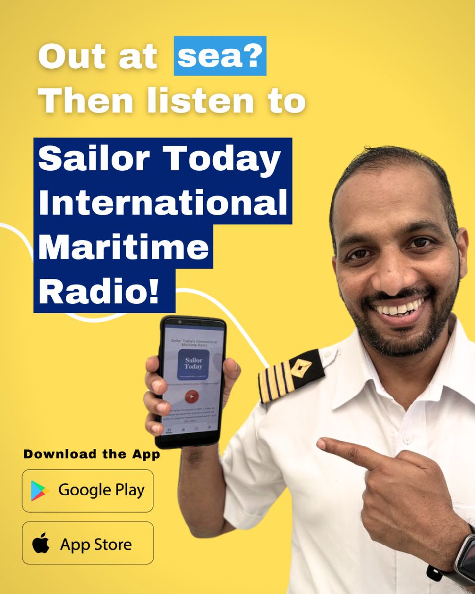 Tune into the world's first International Maritime Radio on Sailor Today! Enjoy music, interviews, and news tailored for the maritime industry. Seafaring songbirds, we want to hear your voice! Download the app to join us. Available on Android &amp; IOS. #SailorTodayRadio