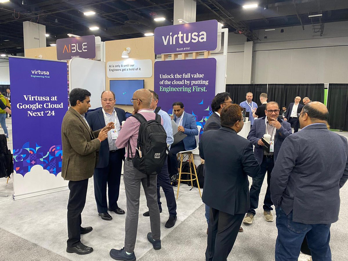 Big THANK YOU to all the amazing attendees, speakers, & organizers who made #GoogleCloudNext24 unforgettable! Virtusa appreciates your contributions & looks forward to continuing the innovation & growth journey together. #VirtusaAtGoogleCloudNext #EngineeringFirst | @googlecloud