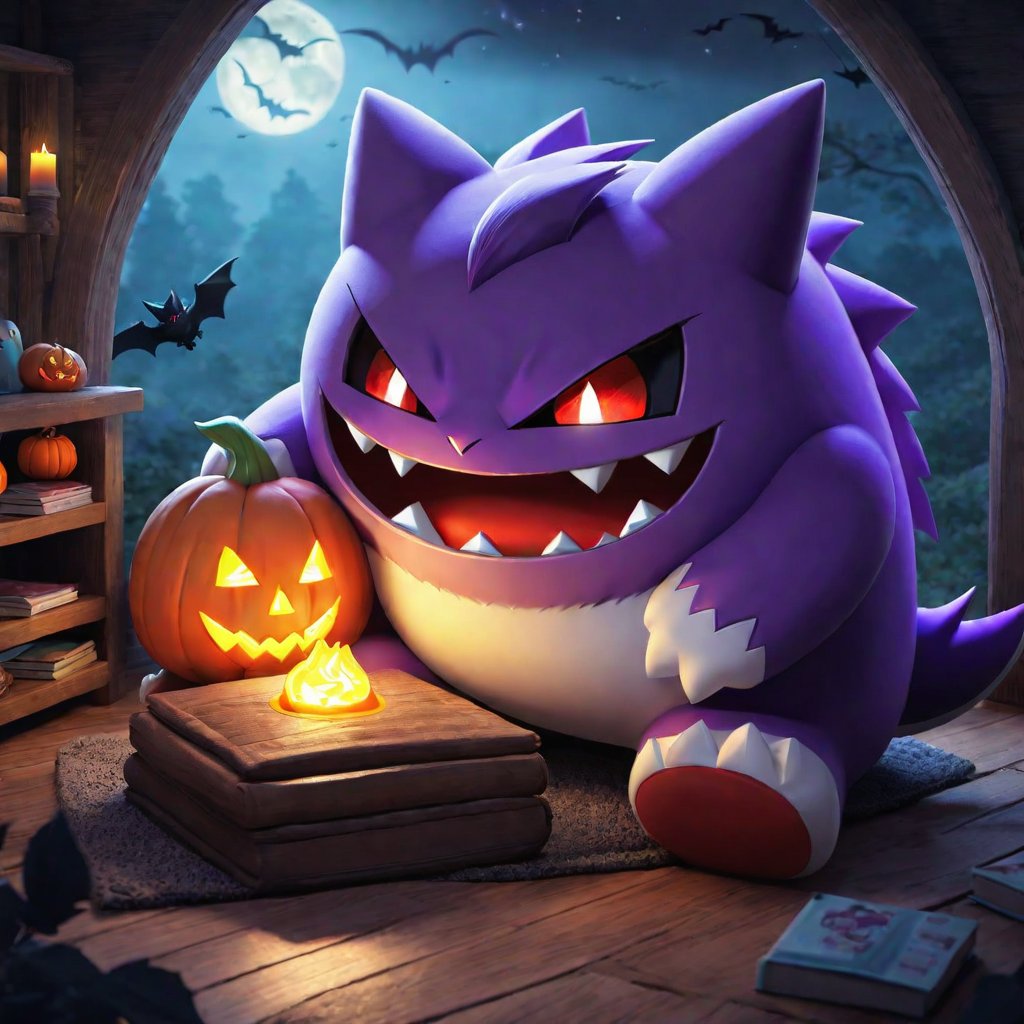 FrozenSanta's tweet photo. My entry for the Pokémon AI Art Entry competition
-Spooky Sleepover-
A mischievous Gengar hosting a spooky sleepover for a group of scared but excited Cubones.
i think $StelAI toolkit is about to change the image generation game, just look at this
@StellaryAI #StellaryAIArt https://t.co/QaijWb2N7Z