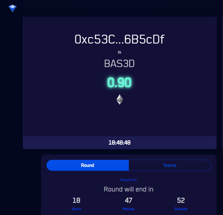 Bas3dOnBase's tweet photo. DAY 3 for BAS3D is starting and our game is running very smooth! 

pot ends in 19 hours.

 which will be the most based wallet and win the pot! stay tuned... #BASE #ETH #GameFi 

https://t.co/6F5vJ7soan https://t.co/VCd99eaol6