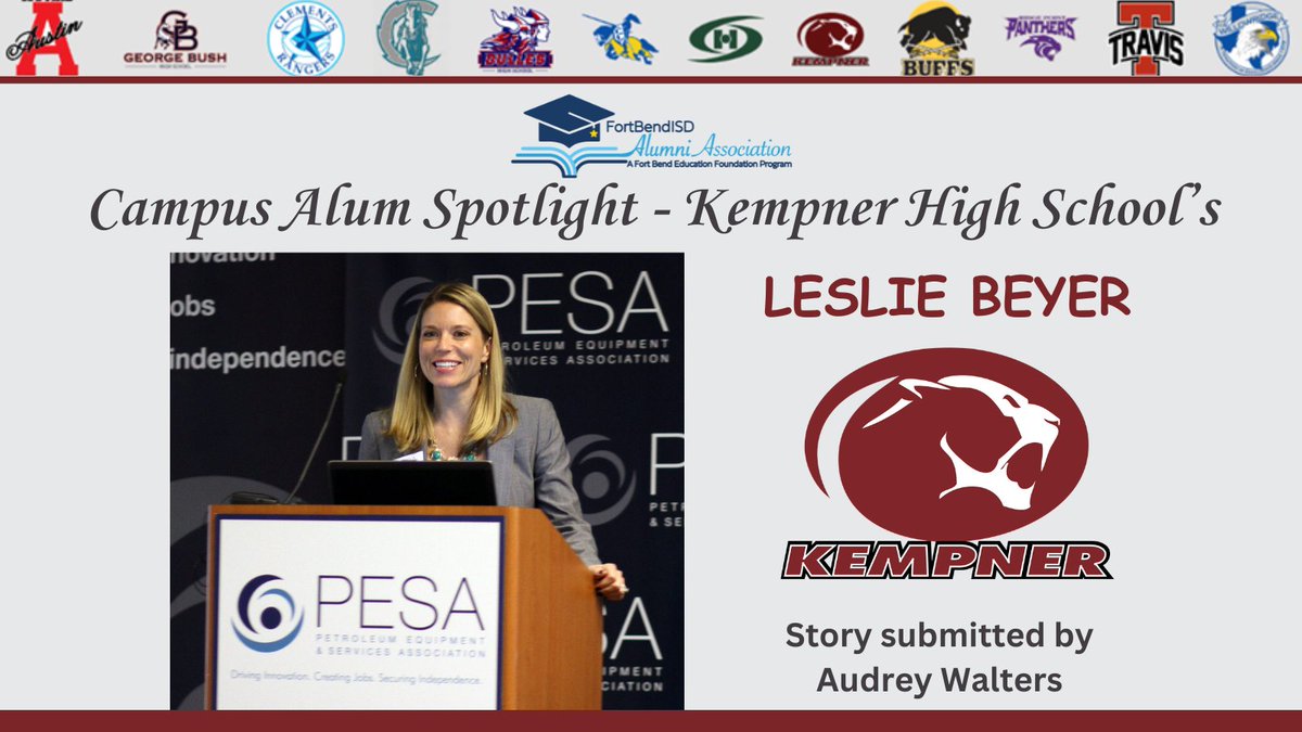 Our Campus Alum Spotlight is on Leslie Beyer. The @KHS_Cougars graduate is the recently retired CEO of Energy Workforce and Technology Council. Read her story, submitted by Audrey Walters at buff.ly/48huKTk. #fbefalumnispotlight