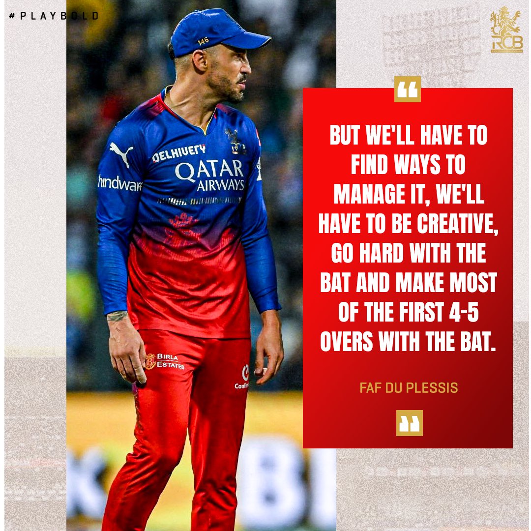 Captain Faf with some hard facts after last night’s game! 📝 #PlayBold #ನಮ್ಮRCB #IPL2024 #MIvRCB