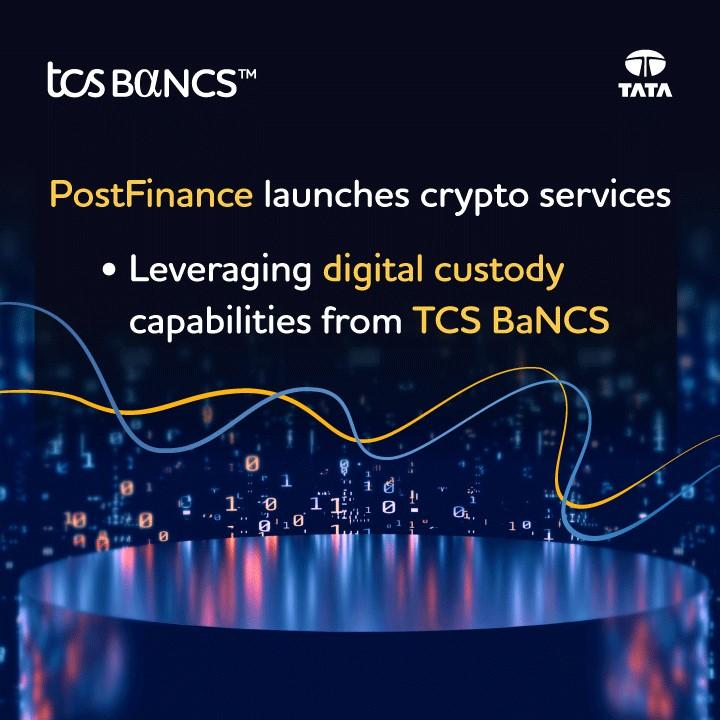TCS BaNCS congratulates @PostFinance on the successful launch of crypto services.​ The integrated solution for digital & traditional assets will help customers invest in #DigitalAssets in a secure manner & in compliance with #Swiss regulations.​ lnkd.in/g3V3WbvF