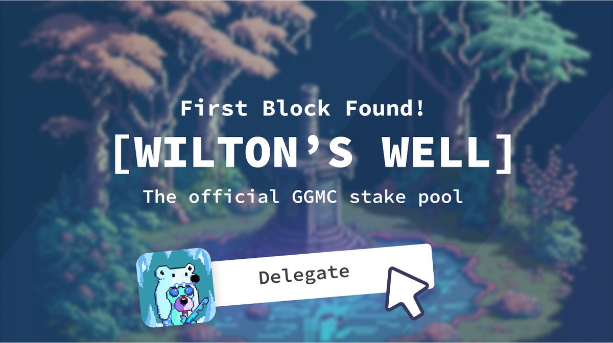 GGMC's stake pool has found it's first block! Delegate at ggmc.io to earn ADA and help grow the Kingdom 👑 #UtilityNFT